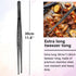 Tweezers – 11.8''/30cm Precision Tweezers, Garnish Stainless Steel Tongs for Bartender, Mixologists Clipping Food – NZ01-B (Black)...