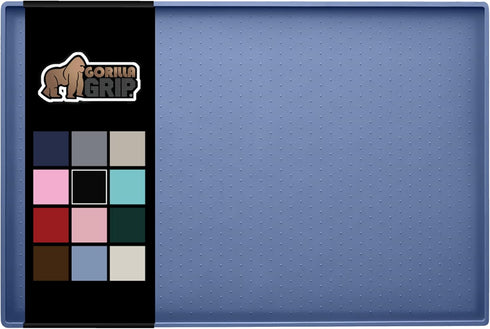 Gorilla Grip 100% Waterproof Raised Edge BPA Free Silicone Pet Feeding Mat, Dog Cat Food Mats Contain Spills Protects Floors, Placemats for Cats a...