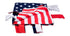 Baby Sensory, Security & Teething Closed Ribbon Tag Lovey Blanket with Minky Dot Fabric: 14”X18” (American Flag)...