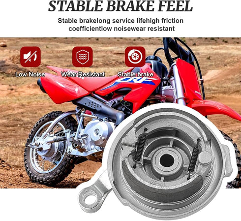 Newsmarts Motorcycle Front Rear Drum Brake Pad Shoe Drum Hub Assembly Fit for HONDA CRF50 XR50 SSR Lifan Coolster Baja Chinese Pit Bike...
