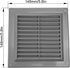 6" x 6" Inch Gray Air Vent Cover with Built-in Pest Guard Screen, HVAC Vent Duct Cover, Vent Cap, Quality Plastic