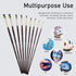 Falling in Art 9 PCS Flat Brushes Set, Professional Nylon Paint Brushes, Long Handle Artist Brush for Watercolor, Acrylic, and Oil Painting...