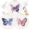 LB Butterfly Embroidery Kit for Beginners Adults, 3 Sets Hand Embroidery Starter Kit with Flower Pattern and Instructions Stamped Cross Stitch Kit...