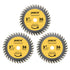 3PACK 3-Inch(75mm) 36T TCT Circular Saw Blade with 3/8-Inch(9.5mm) Arbor, Fast Clean Wood Plastic Cutting Cut-Off Wheel Compatible with Bosch Ridg...