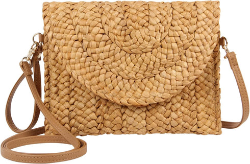 Oweisong Straw Purses for Women Summer Beach Straw s Clutch Purses Crossbody Bag Handmade Women Envelope Handbag Wallet...