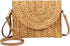 Oweisong Straw Purses for Women Summer Beach Straw s Clutch Purses Crossbody Bag Handmade Women Envelope Handbag Wallet...