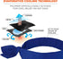 Ergodyne Chill Its 6700 Cooling Bandana, Evaporative Polymer Crystals for Cooling Relief, Tie for Adjustable Fit, Blue...