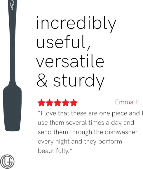 UpGood Silicone Spatula Set 600°F - High Heat Resistant Nonstick, Small and Large Kitchen Spatulas - Flexible BPA Free Professional Grade Cookware...