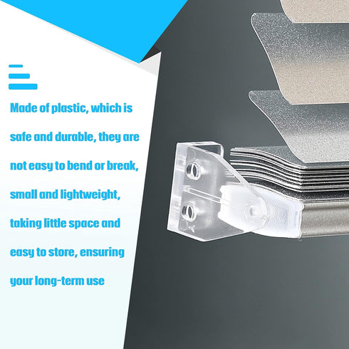 12 Pieces 1 Inch Hold Down Brackets Clear Plastic Hooks Blind Holder Replacements for 1 Inch Mini Horizontal Blinds Shades Windows Doors...