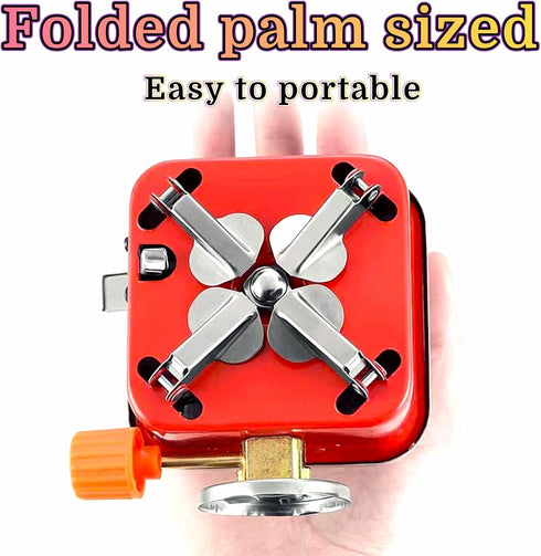 Camping Stove Portable Camping Stove, Upgraded Portable & Foldable High-Efficiency Gas Stove, Ultra-Mini Design for Versatile Outdoor Scenarios In...