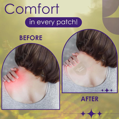 Relief Day Patch - Arnica, White Willow Bark, Saffron & Peppermint for Soreness and discomfort for Women and Men...