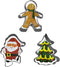 Christmas Cookie Cutters Set,3pcs Metal Cookie Cutters Metal Stainless Steel Biscuit Shape Mold for Baking Gingerbread Man Santa Claus and Christm...