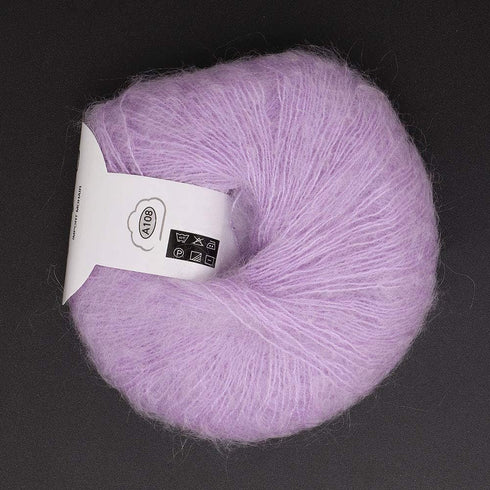 Yarn Thread Popular Multi Color Soft Mohair Fiber Long Angora Wool Hand Knitting Yarn Roving for Weave Scarves (violet)...