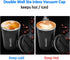 12 oz Stainless Steel Vacuum Insulated Tumbler - Coffee Travel Mug Spill Proof with Lid - Thermos Cup for Keep Hot/Ice Coffee,Tea and Beer (Black)...
