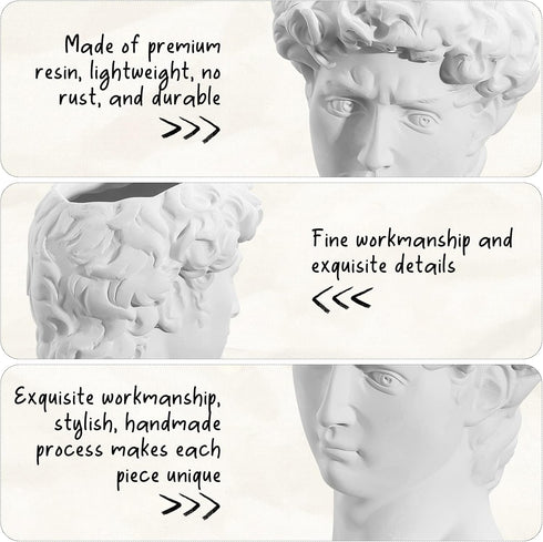 Cabilock Head Planter Pot Succulent Planter Flower Vase Greek Statue Planter Flower Vase Makeup Brush Pen Holder Home Garden Sculpture...