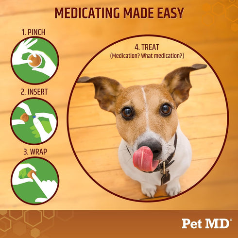 Pet MD Wrap A Pill Peanut Butter Flavor Pill Paste for Dogs - Make a Pocket or Pouch to Hide Pills & Medication - 8 oz...