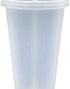 Generic 24 oz Reusable Glittered Translucent Cold Cup with straw and Lid 4 Pack...