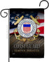 US Coast Guard Semper Paratus Garden Flag - Armed Forces USCG United State American Military Veteran Retire Official - House Decoration Banner Sma...