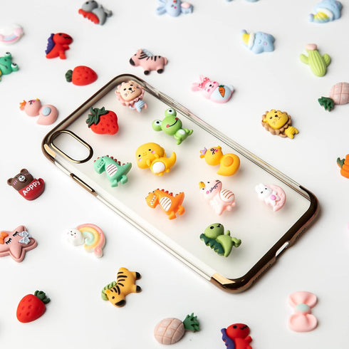 Slime Charms Cartoon Animal And Fruit Cute Set - Mixed Lot Assorted Fruit Resin Flatback Cute Sets For Diy Crafts Making,Decorations,Scrapbooking,...