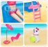 BETTINA Pool Playset - Glam Pool with Slide, Doll Pool Accessories includes Beach Chair, Beach Umbrella, Dog, Swimming Pool Set for 12 Inch Dolls,...