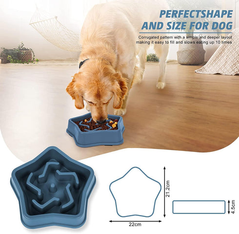 Slow Feeder Dog Bowl - Maze Puzzle Feeder Dog Slow Feeder Bowl, Purple Dog Dish Slow Feeder, 2 Cup Slow Feeder Dog Bowls for Small, Medium, Large ...