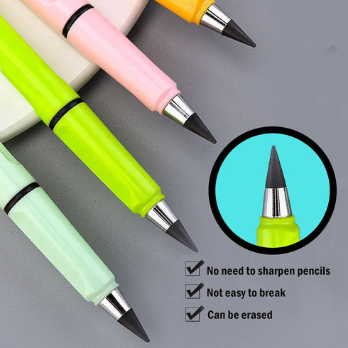 6 Sets Everlasting Pencil, Infinity Pencil/Lapiz infinito, NO-Sharpening Pencils for Writing Students Forever Pencil for Home Office School (6 Pen...