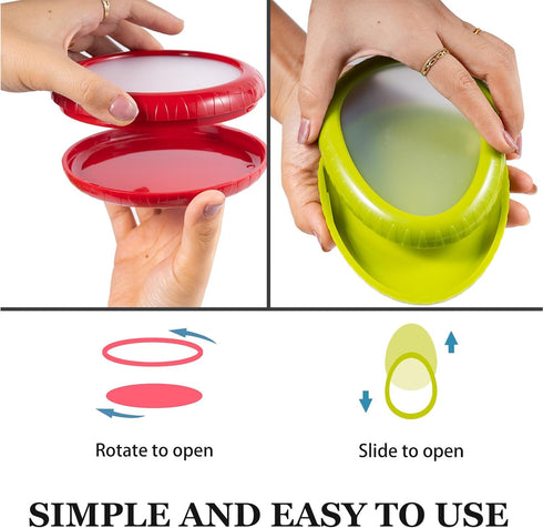 Ortarco 4Pcs Onion Storage Avocado Saver Holder, Lemons Garlic Tomato Peper Storage Containers Reusable...