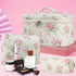 Cute Makeup Bag for Women(3 Pcs), Quilted Floral Coquette Aesthetic Make up Bags, Travel Cosmetic Bags Toiletry Organizer Bag(Pink Flower)...