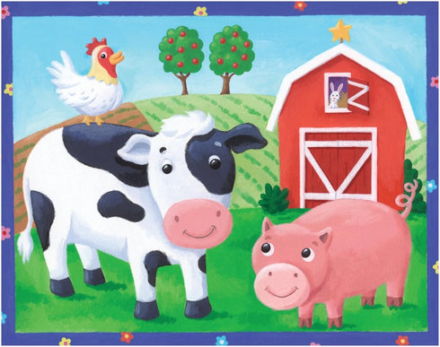 Mudpuppy On the Farm Pouch Puzzle – 12 Pieces, 14” x 11”, Great for Kids Ages 2-4 – Travel-Friendly, Reusable, Zippered Pouch, 1 EA...