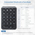 SANWA Bluetooth Numeric Keypad, Rechargeable Wireless Ten Key Number Pad, 22-Key Portable & Slim Financial Accounting Numpad for Laptop Computer, ...