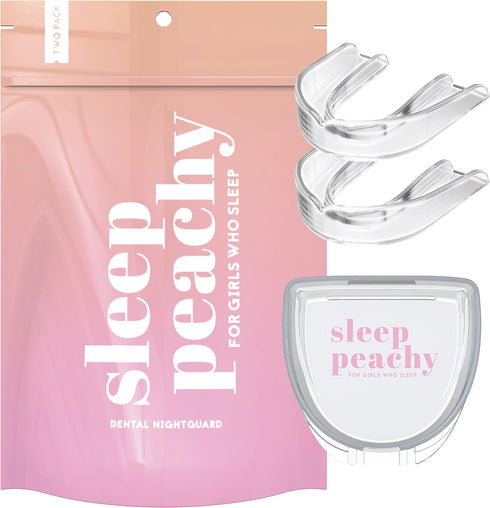 Sleep Peachy Night Guard for Women - Pack of 2 Mouth Guard for Teeth Grinding, Clenching and Bruxism (Clear)...