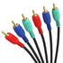 Cmple - 3 RCA Cable 12ft RGB Component Audio Video RCA Cables Male to Male A/V Cable for HDTV, Satellite, Home Theater - Black...