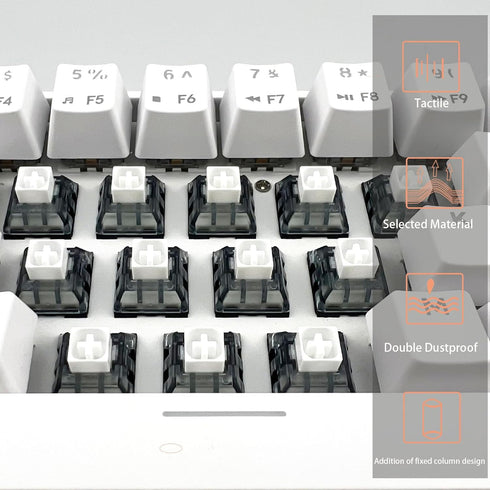 Kailh Box White V2 Clicky Switch, 5 Pin 45gf Dustproof Gaming Typing Switch for MX Mechanical Keyboards (45pcs)...