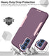 Dahkoiz for Samsung Galaxy S21 FE 5G Case, and Glass Screen Protector, Dust Proof Port Cover, Full Body Protection Durable Rubber Cover Phone Case...