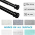 Shower Curtain Rod 28-48 Inch, 1"Diameter Spring Small Adjustable Tension Curtain Rods for Bathroom Windows Closet No Drilling No Rust, Black...