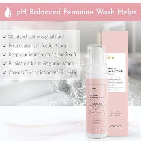 fem pH Balance Intimate Wash for Women, Feminine Wash for Sensitive Skin, Gentle Cleanser for Daily Use, Helps Eliminate Irritation, Itching, Odor...
