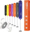 Handheld Milk Frother, Battery Operated Electric Foam Maker and Mixer for Drinks (Blue)...