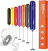 Handheld Milk Frother, Battery Operated Electric Foam Maker and Mixer for Drinks (Blue)...