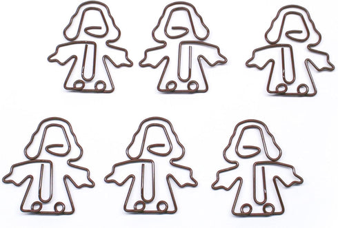 Jesus Christ Shaped Paper Clips Great for Paper Clip Collectors or Religious Gift - Comes in Round Tin with Lid and Gift Box (100 Count Brown)...