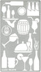 Aleks Melnyk No.24 Metal Journal Stencil, Drink, Alcohol, Beer, Wine Bottle, Stencil for Painting, Chalkboard, Template Wood Burning, Pyrography, ...