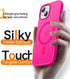 CANSHN for iPhone 14 Case/iPhone 13 Case, Compatible with MagSafe, Translucent Matte Back Slim Shockproof Phone Cover, Hot Pink...