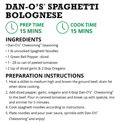 Dan-O's Cheesoning Seasoning | Medium Bottle | 1 Pack (7.6 oz)...
