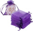 HRX Package 100pcs Little Organza Bags 3 x 4 inch, Purple Mesh Bags Drawstring Pouches for Jewelry Bracelets Candy Party Favor Small Gift...