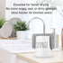 Ceramic Sponge Holder for Kitchen Sink – White Sink Caddy Organizer – Farmhouse Kitchen Sponge Holder – Cute Ceramic Sponge Rest for Countertop...