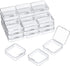 SATINIOR 24 Packs Small Clear Plastic Beads Storage Containers Box with Hinged Lid for Storage of Small Items, Crafts, Jewelry, Hardware (2.5 x 2....