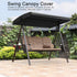Outdoor Patio Swing Canopy Cover, Waterproof Swing Chair Porch Top Sun Shade UV Resistant Awning Glider Windproof Hammock Roof Protection Replacem...