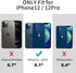 Classy Design Luxury Leather Phone Case for iPhone 12 & iPhone 12 Pro Non-Slip Grip Full Body Ultra Slim Protective Case (2020,6.1”) (Blue)...
