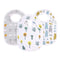 Snap Muslin Bibs for Boys & Girls, 3-Pack Baby Bibs for Infants, Newborns and Toddlers, 100% Cotton Muslin Absorbent & Soft Layers, Adjustable Sna...