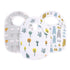 Snap Muslin Bibs for Boys & Girls, 3-Pack Baby Bibs for Infants, Newborns and Toddlers, 100% Cotton Muslin Absorbent & Soft Layers, Adjustable Sna...