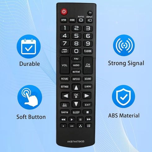 Replacement Remote Controller use for 24LB451B 24LF452B 49LB5550-UC 55LB5550 65UF6700-UC LG LED TV...